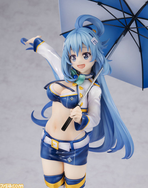 『このすば』フィギュアから“アクア レースクイーンver.”が新登場、本日(10/14)より予約受付開始。アクシズ教マーク入りのパラソル、元気いっぱいのポージングなどがアクアらしい