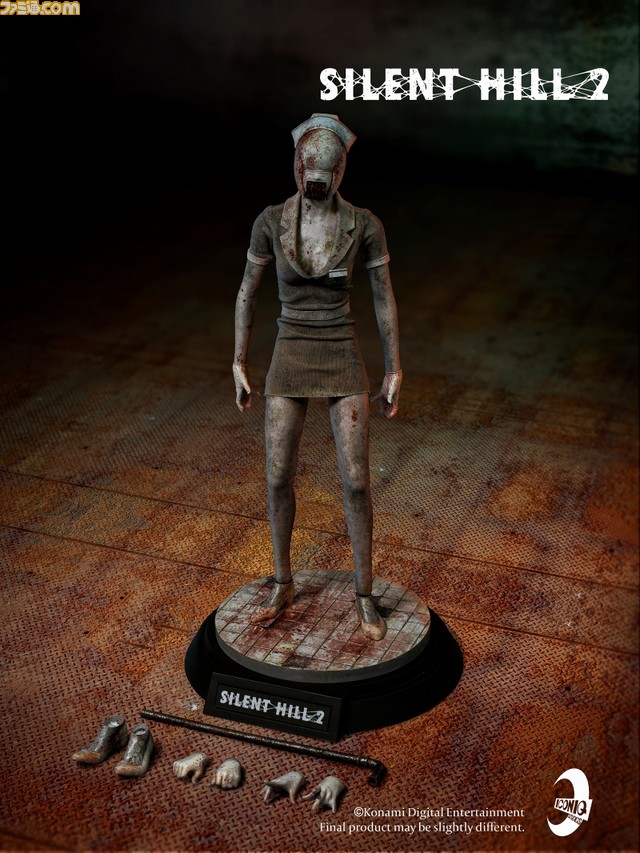 『サイレントヒル2』よりレッドピラミッドシングとバブルヘッドナースの可動フィギュアが登場。劇中のプロモーションを忠実に再現