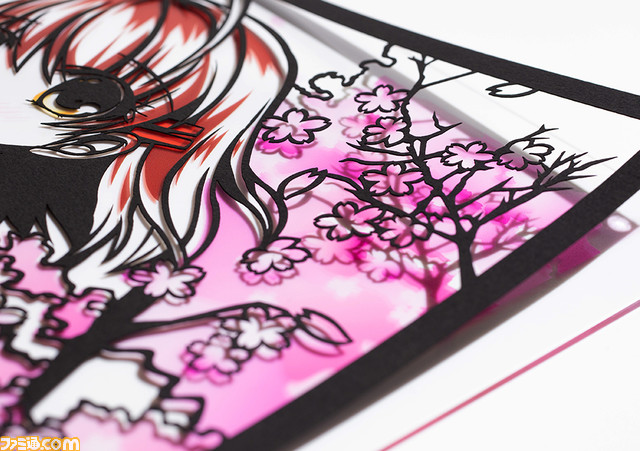 『クラナド』より古河渚の切り絵が10月28日より通販サイト“キリトリエ”にて予約開始。桜の舞い散る坂道をバックに細部まで紙で表現