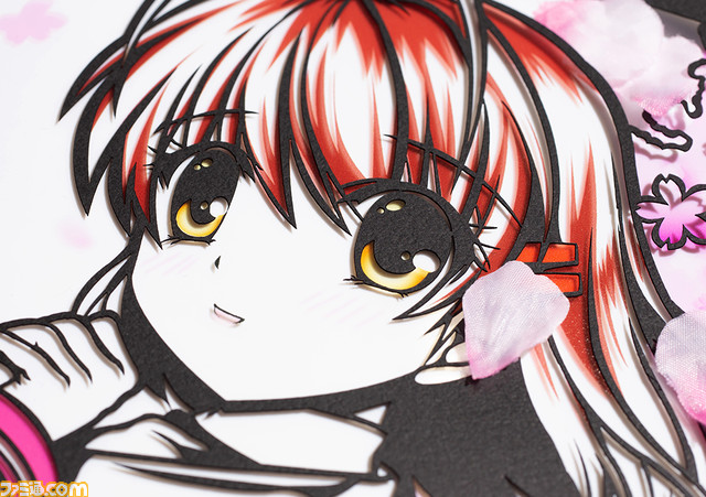 『クラナド』より古河渚の切り絵が10月28日より通販サイト“キリトリエ”にて予約開始。桜の舞い散る坂道をバックに細部まで紙で表現