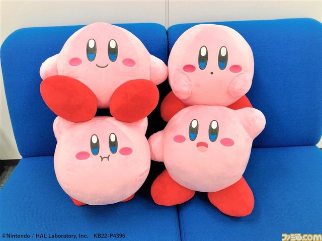 『星のカービィ』高さ約28cmのカービィのぬいぐるみがラウンドワン限定で登場。笑顔や膨らんでいる姿など、キュートな全4種