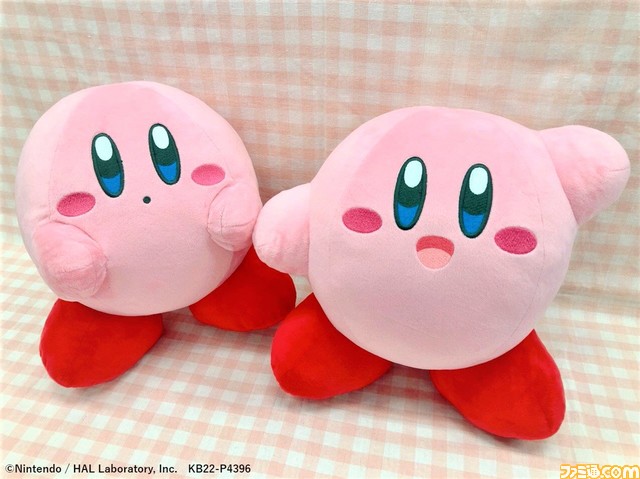 『星のカービィ』高さ約28cmのカービィのぬいぐるみがラウンドワン限定で登場。笑顔や膨らんでいる姿など、キュートな全4種