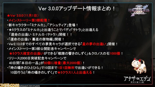 『アナザーエデン』待望のメインストーリー新章となる第3部 虚時層輪象編“時間帝国の逆襲”が11月1日開幕! 初の公開生放送となる“アナデンまつり2022秋”リポート