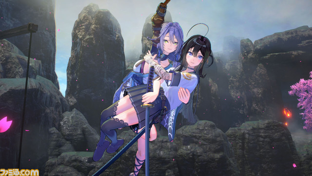 『SAMURAI MAIDEN -サムライメイデン-』“紬と依夜のB2タペストリー”デザイン公開。ほかにもアクリルパネルやブロマイドが付属するファミ通DXパックが予約受付中