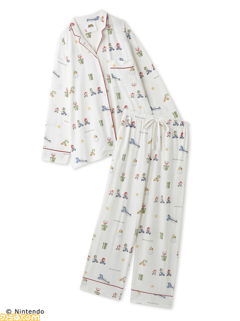 『マリオ』דジェラピケ”のコラボアイテム第3弾が11月10日(木)より発売。マリオ、ルイージ、キノピオたちをモチーフにしたルームウェアなどが登場