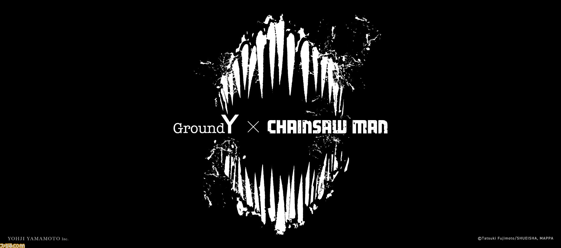 チェンソーマン　コラボ　ネクタイ　グラウンドワイ　ground y 黒　タイ