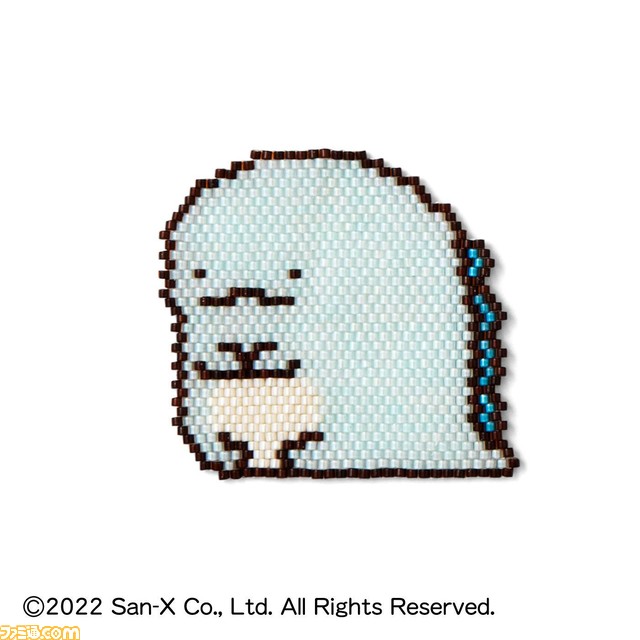 『すみっコぐらし』とクチュリエのコラボ商品が登場。フルーツの衣装を着たキャラを編んだり、ビーズのアイテムとして作れるハンドメイド商品