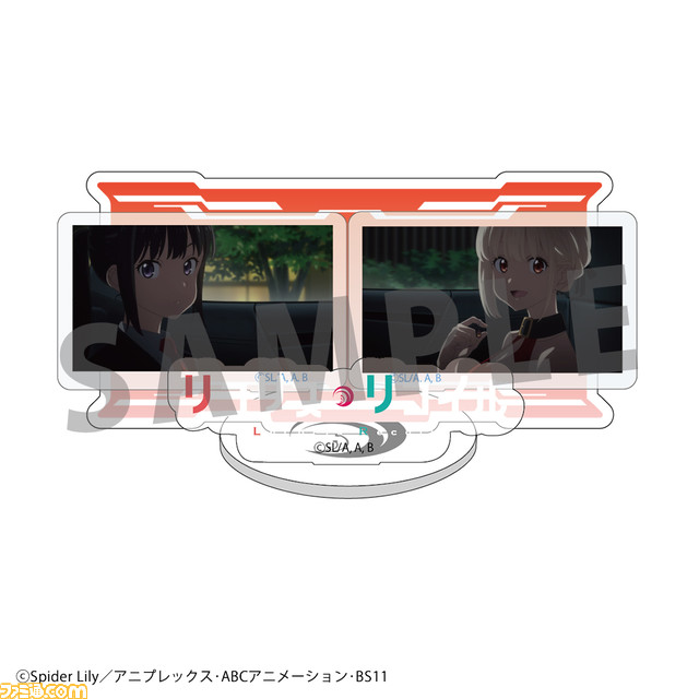 『リコリコ』限定ショップが全国のTSUTAYAで11月25日より開催。冬コーデの千束&たきなを配したアクリルフィギュアやダイカットステッカーが新登場