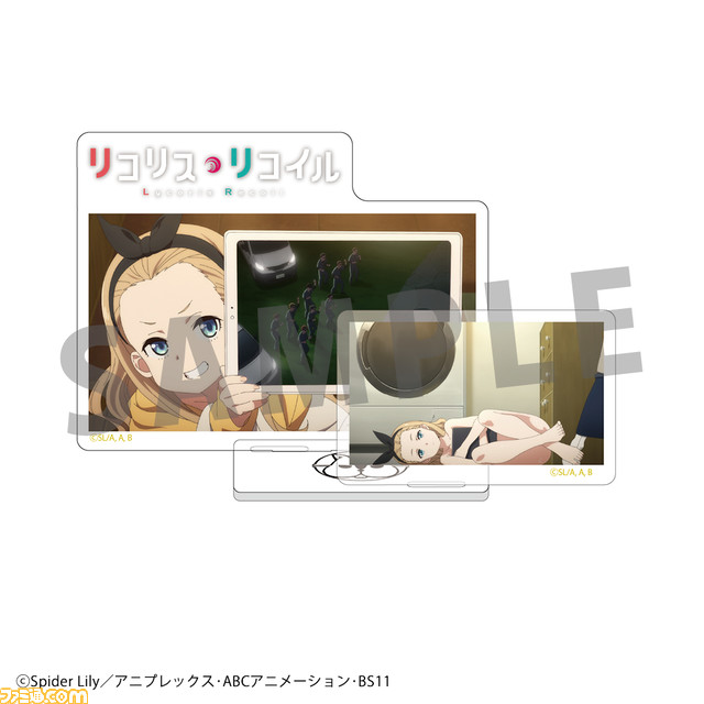 『リコリコ』限定ショップが全国のTSUTAYAで11月25日より開催。冬コーデの千束&たきなを配したアクリルフィギュアやダイカットステッカーが新登場