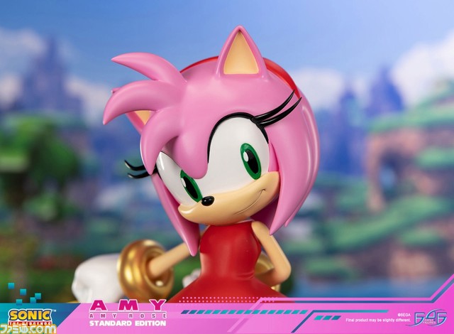 『ソニック』シリーズよりエミー・ローズがフィギュアになって登場。長いまつげとパッチリおめめ、ポップでキュートな衣装を完全再現