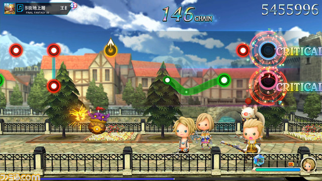 『FF』リズムゲーム最新作『シアトリズム ファイナルバーライン』のプレイ画面や登場キャラクター、DLC収録楽曲など、新情報が公開