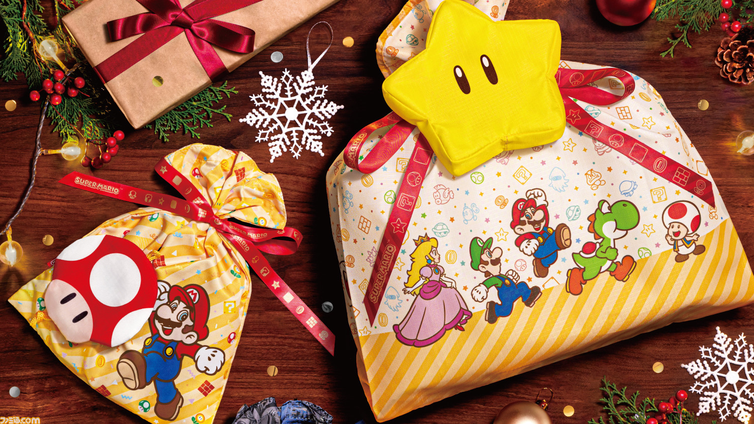 スーパーマリオ』と『スプラトゥーン3』のラッピング×エコバッグ3種が