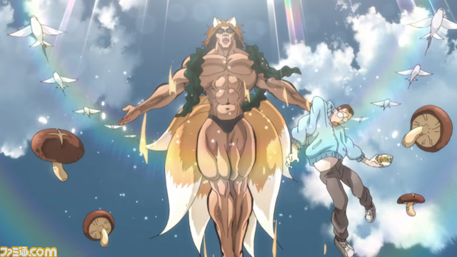 【どん兵衛】『範馬刃牙』とコラボした最強どん兵衛 きつねうどんとかき揚げそばが登場ッッ! 範馬勇次郎にそっくりな最強どん兵衛の化身・最強どんぎつね(大塚明夫)が全身で魅力をアピールする映像もッッ