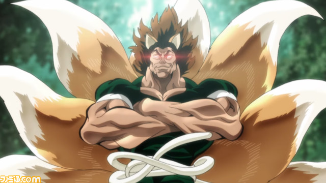 【どん兵衛】『範馬刃牙』とコラボした最強どん兵衛 きつねうどんとかき揚げそばが登場ッッ! 範馬勇次郎にそっくりな最強どん兵衛の化身・最強どんぎつね(大塚明夫)が全身で魅力をアピールする映像もッッ