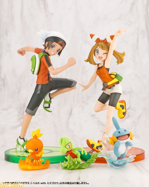 『ポケモン』より“ARTFX J ユウキ with キモリ”が発売。購入者特典にはありがひとし氏イラスト色紙が付属。“ARTFX J ハルカ with ミズゴロウ”の再販売も決定