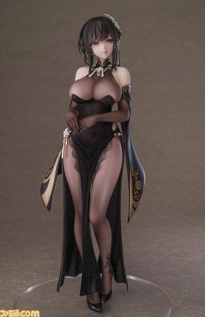 『アズールレーン』鎮海が黒チャイナドレス衣装でフィギュア化。限定特典としてアクリルフィギュアやA2クリアポスターが付属