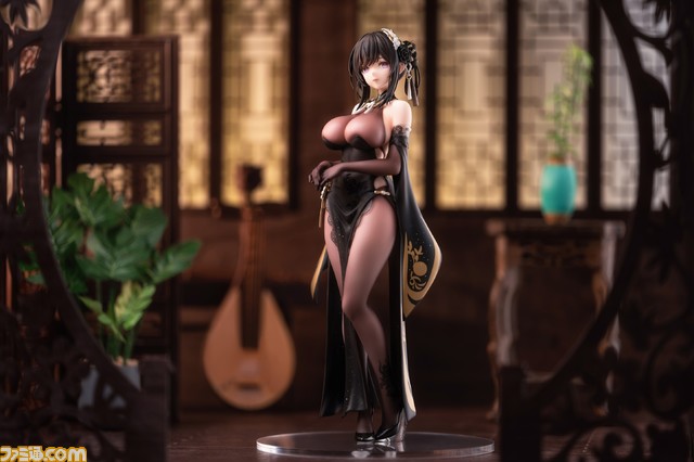 『アズールレーン』鎮海が黒チャイナドレス衣装でフィギュア化。限定特典としてアクリルフィギュアやA2クリアポスターが付属