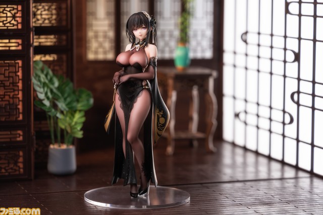 『アズールレーン』鎮海が黒チャイナドレス衣装でフィギュア化。限定特典としてアクリルフィギュアやA2クリアポスターが付属