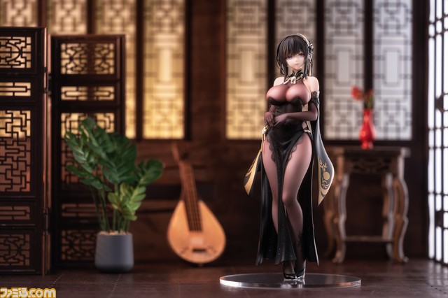 『アズールレーン』鎮海が黒チャイナドレス衣装でフィギュア化。限定特典としてアクリルフィギュアやA2クリアポスターが付属