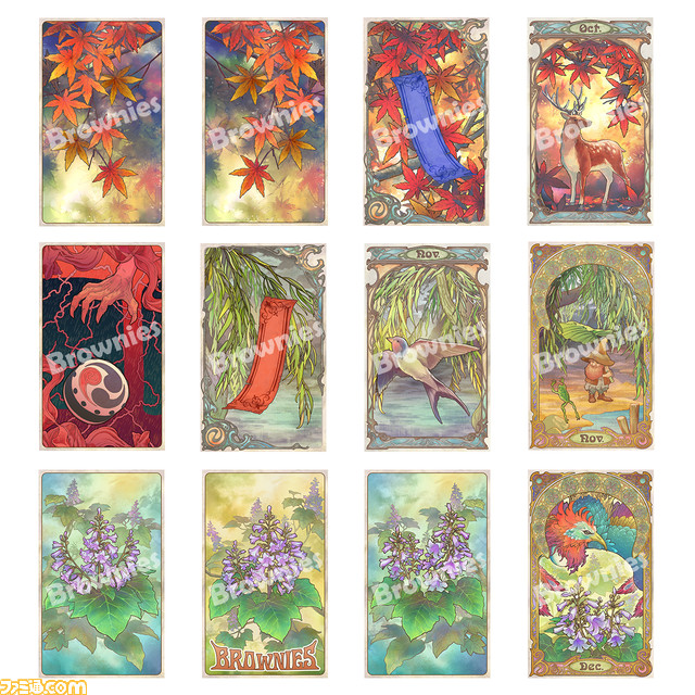 ブラウニーズ設立10周年を記念したオリジナル花札『CARTA DE FLOR』が販売。美麗なイラストが描かれた絵札と解説本、特製化粧箱のセット