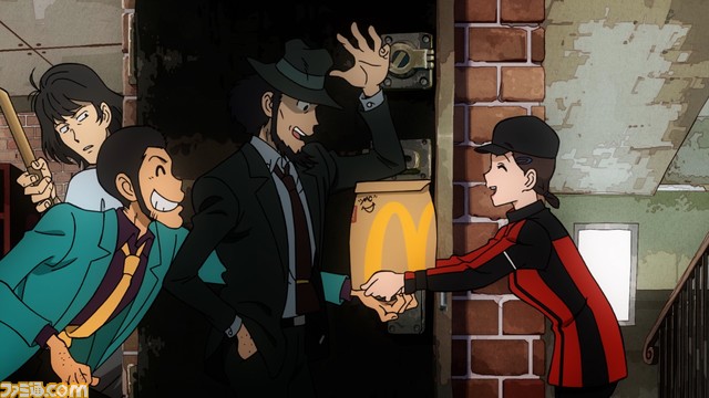 『ルパン三世』×マクドナルドのコラボCMが12月6日より放映。次元と五ェ門がグラコロを狙うシーンマックデリバリーを使うルパンの様子が描かれている