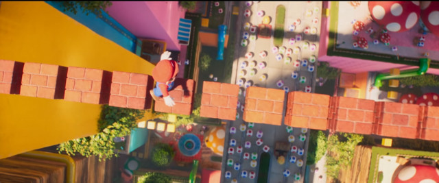 映画『スーパーマリオ』新映像公開。ゲームステージのようなピーチ城の城下町をマリオとキノピオが歩く【The Game Awards 2022】
