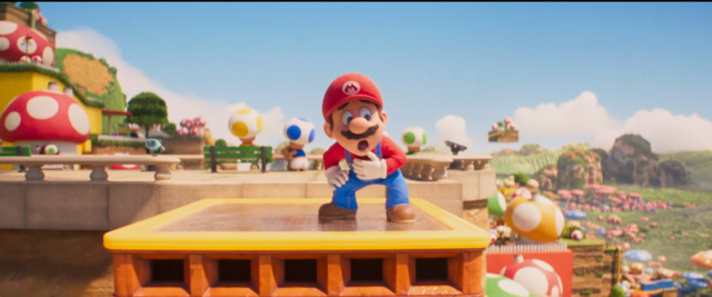 映画『スーパーマリオ』新映像公開。ゲームステージのようなピーチ城の城下町をマリオとキノピオが歩く【The Game Awards 2022】