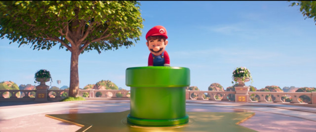 映画『スーパーマリオ』新映像公開。ゲームステージのようなピーチ城の城下町をマリオとキノピオが歩く【The Game Awards 2022】