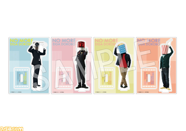“コミケ101”にて『NO MORE映画泥棒』の新作グッズが発売決定。映画館のマナームービーでお馴染みのカメラ男たちがアクスタに