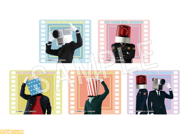 “コミケ101”にて『NO MORE映画泥棒』の新作グッズが発売決定。映画館のマナームービーでお馴染みのカメラ男たちがアクスタに