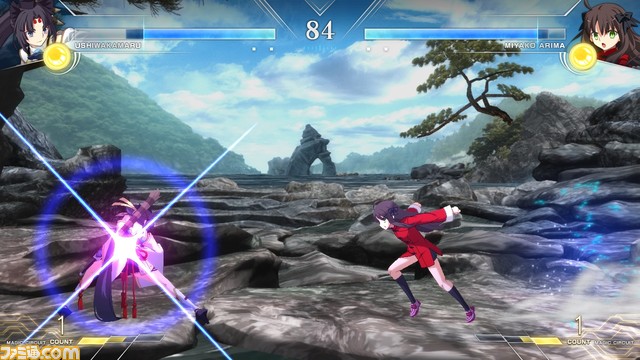 『メルブラ タイプルミナ』12/15無料アプデで追加となる“牛若丸”のバトルスタイルを公開。“牛若丸”VS“遠野志貴”の対戦動画もアップ