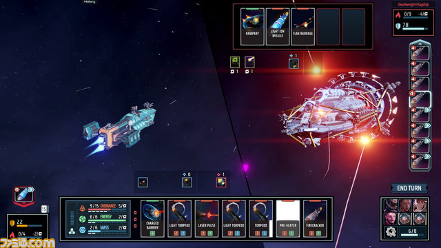宇宙戦略ゲーム『Breachway』が2023年にSteamより発売。船、モジュール、乗組員などのカードからデッキを作成し、船の戦闘を繰り広げる
