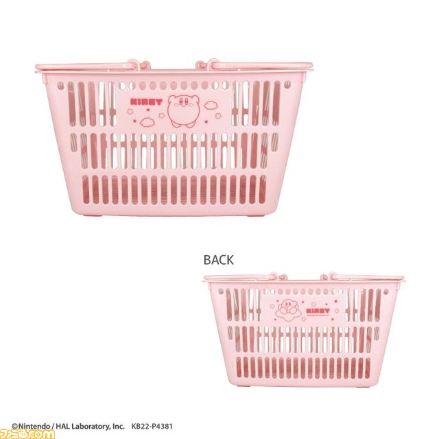 『星のカービィ』買い物や収納にも使えるバスケットが予約受付中。カービィとワドルディがデザインされた2種類が登場