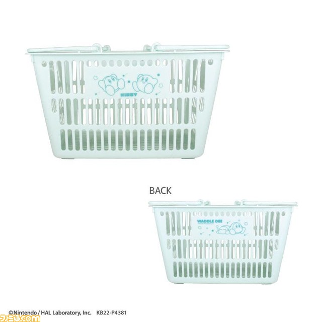 『星のカービィ』買い物や収納にも使えるバスケットが予約受付中。カービィとワドルディがデザインされた2種類が登場