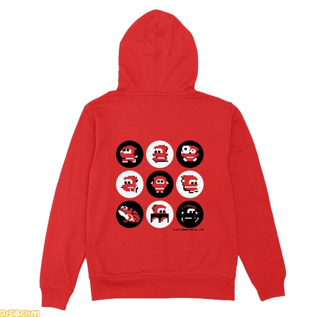 東亜プランとジャレコのコラボアパレルグッズが12月30日より新宿マルイにて発売。購入特典として先着100名に特製メタルステッカーを配布