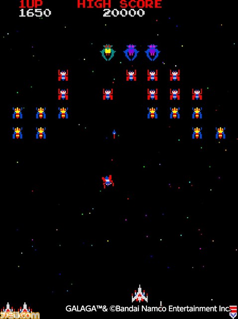 Switch/PS4『アケアカ ギャラガ』が本日(1/5)より配信開始。敵エイリアンを撃破するシューティングゲーム『ギャラクシアン』の続編