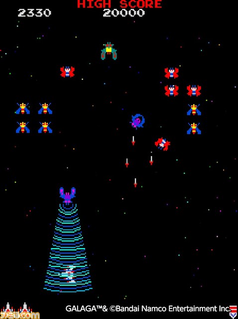 Switch/PS4『アケアカ ギャラガ』が本日(1/5)より配信開始。敵エイリアンを撃破するシューティングゲーム『ギャラクシアン』の続編