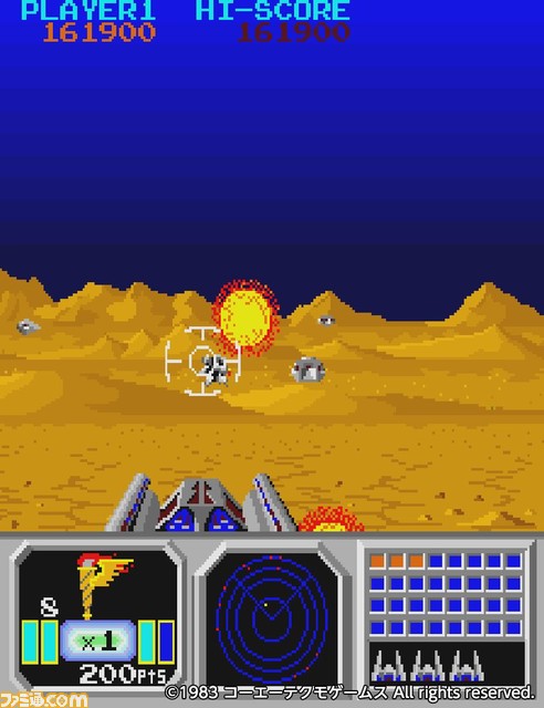 Switch/PS4『アケアカ SENJYO』1月12日に配信。レーダーサーチで360度全方位から迫るスペースタンクを探知し、ツインレーザー砲で破壊していくシューティングゲーム