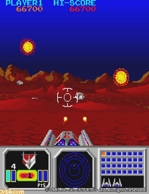 Switch/PS4『アケアカ SENJYO』1月12日に配信。レーダーサーチで360度全方位から迫るスペースタンクを探知し、ツインレーザー砲で破壊していくシューティングゲーム