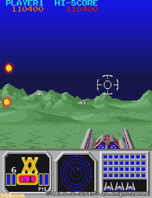 Switch/PS4『アケアカ SENJYO』1月12日に配信。レーダーサーチで360度全方位から迫るスペースタンクを探知し、ツインレーザー砲で破壊していくシューティングゲーム