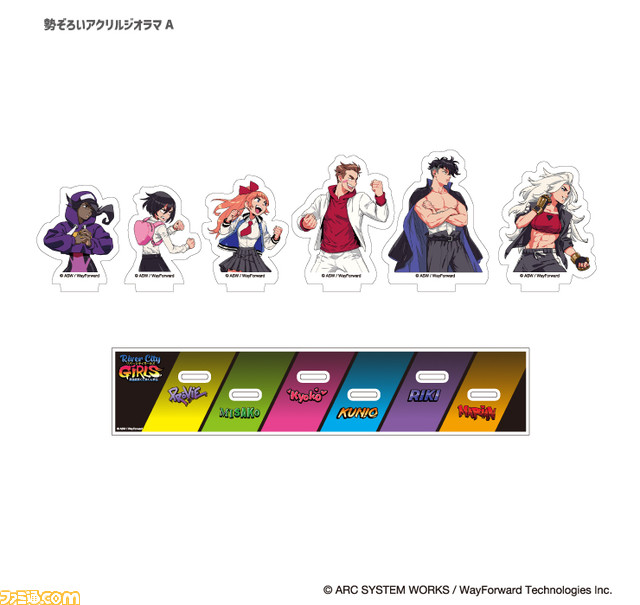 『ギルティギア』“休日のショッピング”をイメージした描き下ろしイラスト使用のタペストリーやアクキーに加え、『リバーシティガールズ』カップルアクリルスタンドなどの新商品がエビテンに登場！