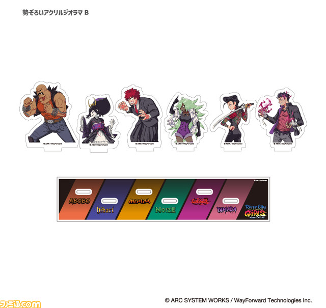 『ギルティギア』“休日のショッピング”をイメージした描き下ろしイラスト使用のタペストリーやアクキーに加え、『リバーシティガールズ』カップルアクリルスタンドなどの新商品がエビテンに登場！