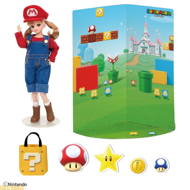 着せ替え人形“リカちゃん”がマリオ衣装に! “リカちゃん LD-33 スーパーマリオだいすきリカちゃん”が3月10日発売