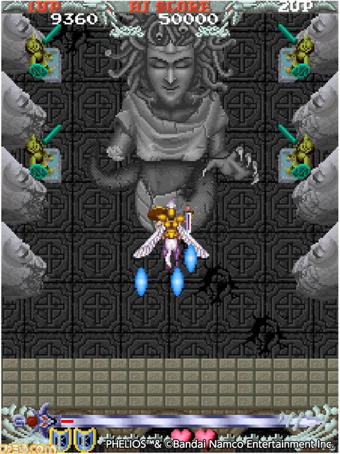 Switch/PS4『アケアカ フェリオス』2月2日より配信開始。ペガサスとともに神殿にいるボスを倒し、王女アルテミスを救い出すシューティングゲーム