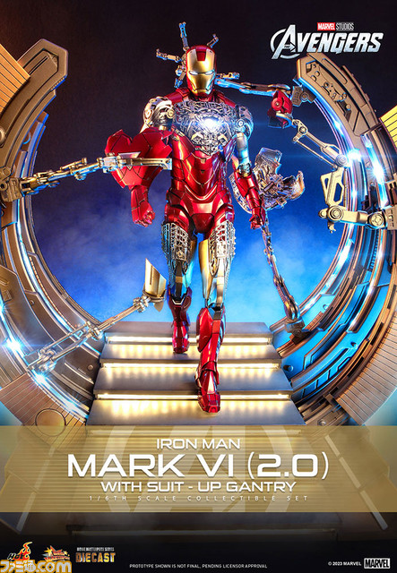 『アベンジャーズ』アイアンマン・マーク6の1/6スケールフィギュアが登場。劇中のパワードスーツを忠実に再現し、全体の6割が合金で作られて立体化
