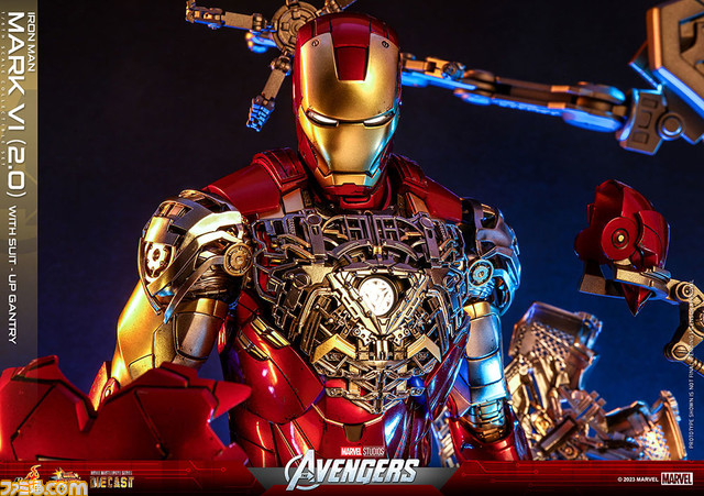『アベンジャーズ』アイアンマン・マーク6の1/6スケールフィギュアが登場。劇中のパワードスーツを忠実に再現し、全体の6割が合金で作られて立体化