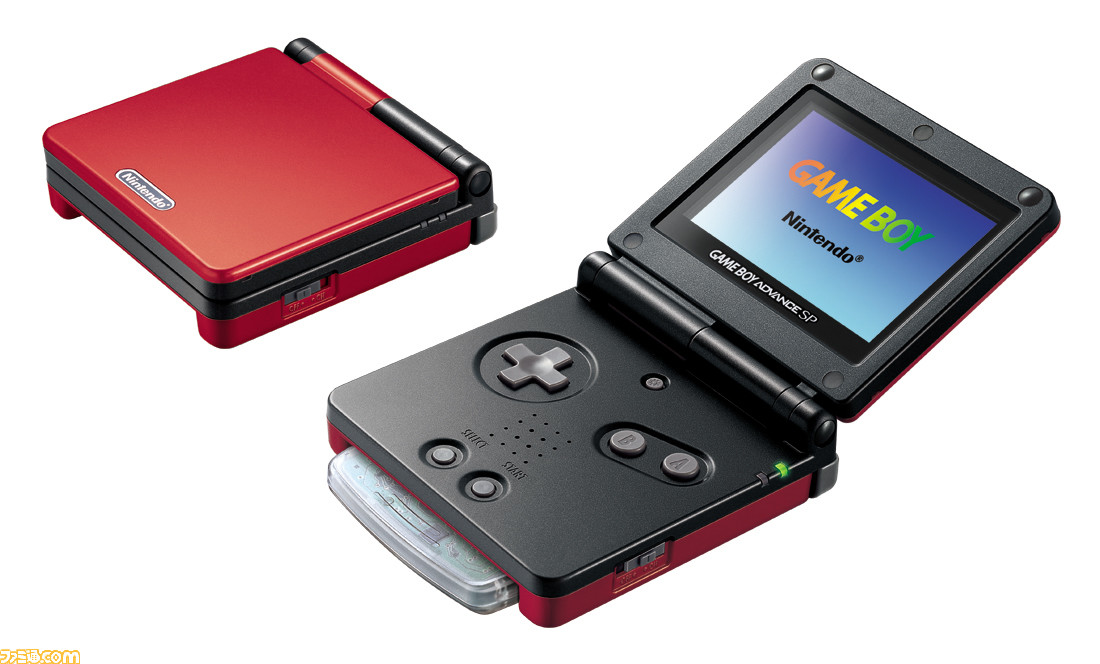 GBA ゲームボーイアドバンスSP 本体 ファミコンカラー ジャンゴレッド