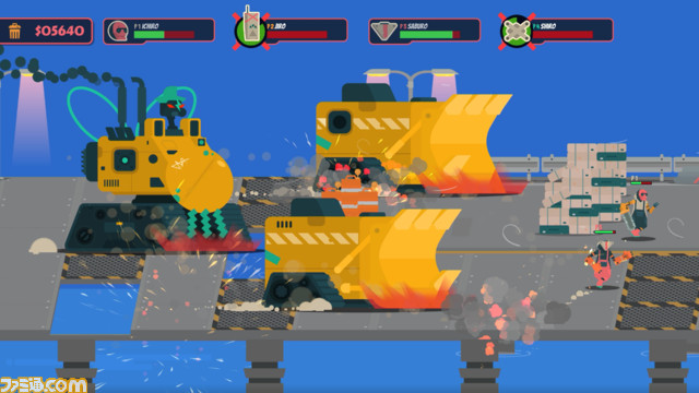 『PixelJunk Scrappers Deluxe』がSwitch、PS5、PS4向けに発売決定。最大4人で協力してゴミ回収をしていくパーティベルトアクションゲーム