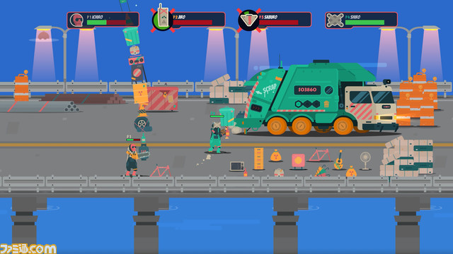 『PixelJunk Scrappers Deluxe』がSwitch、PS5、PS4向けに発売決定。最大4人で協力してゴミ回収をしていくパーティベルトアクションゲーム