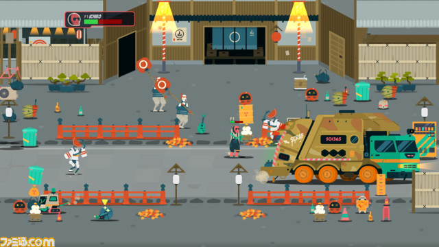 『PixelJunk Scrappers Deluxe』がSwitch、PS5、PS4向けに発売決定。最大4人で協力してゴミ回収をしていくパーティベルトアクションゲーム